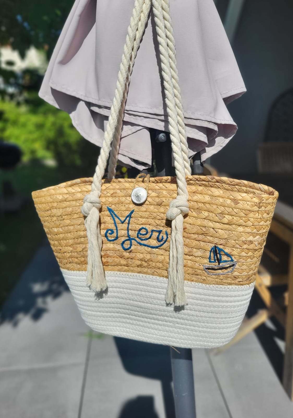 Brin Marin – Panier de plage “Mer” avec fermeture boucle